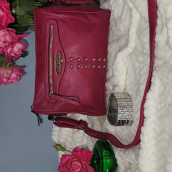 Nicole by Nicole Miller Handbags - Nicole by Nicole Miller Faux Leather Hot Pink Crossbody Bags